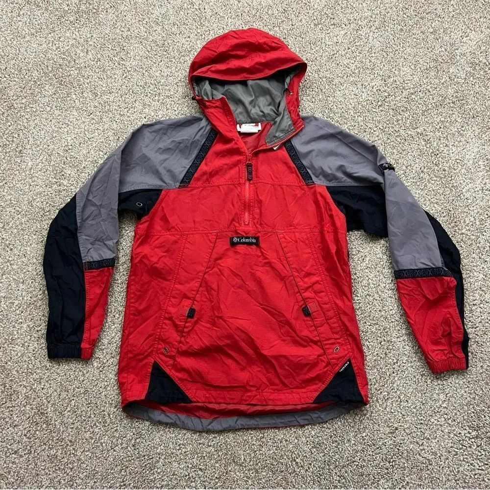 Vintage Columbia Packable Rip Stop Anorak Windbreaker Men's S